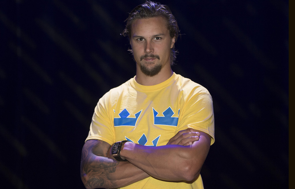 STOCKHOLM 20160810
Erik Karlsson under onsdagens presstr‰ff med Tre Kronor infˆr World Cup of Hockey.
Foto Maja Suslin / TT kod 10300